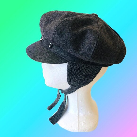 Wool Winter Cap Cold Protection Front Ties Boy Size 3-5 Yr Made in Italy NEW - Picture 6 of 6